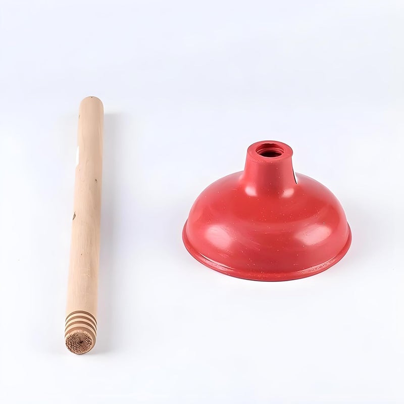 Bexter 19-Inch Toilet Plunger, Pack of 2 – Wooden Handle & Heavy-Duty Rubber Cup for Toilets, Sinks & Drains – Auburn - Image 5
